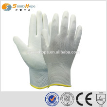 sunnyhope 13G White Nylon PU Gloves work safety gloves